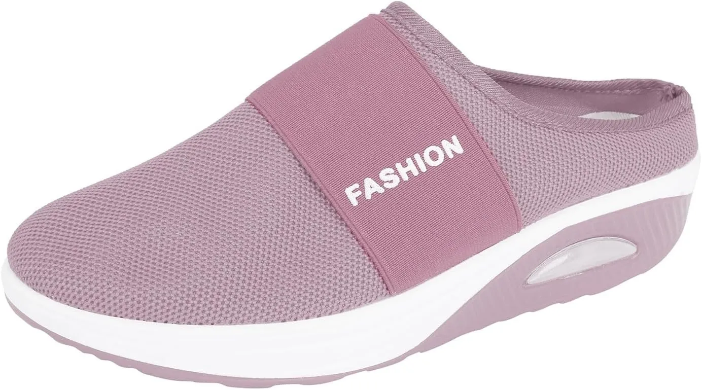 Women's Backless Slip on Mesh Sneakers Shoes Mens Dress Shoes Fashion Casual Slip On Shoes Women's Fashion Sneakers White Tennis Shoe Trainers Shoe