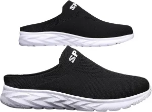 Women's Backless Slip on Mesh Sneakers Shoes Womens Running Shoes Casual Business Casual Shoes Black Platform Sneaker Red Tennis Shoe White Loafers