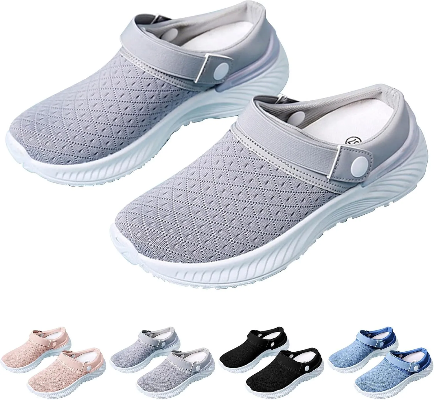 Women's Backless Slip on Mesh Sneakers Shoes Womens Running Shoes Comfortable Men Casual Dress Shoes Platform Sneakers Waterproof Tennis Shoe Cross Trainer Shoe