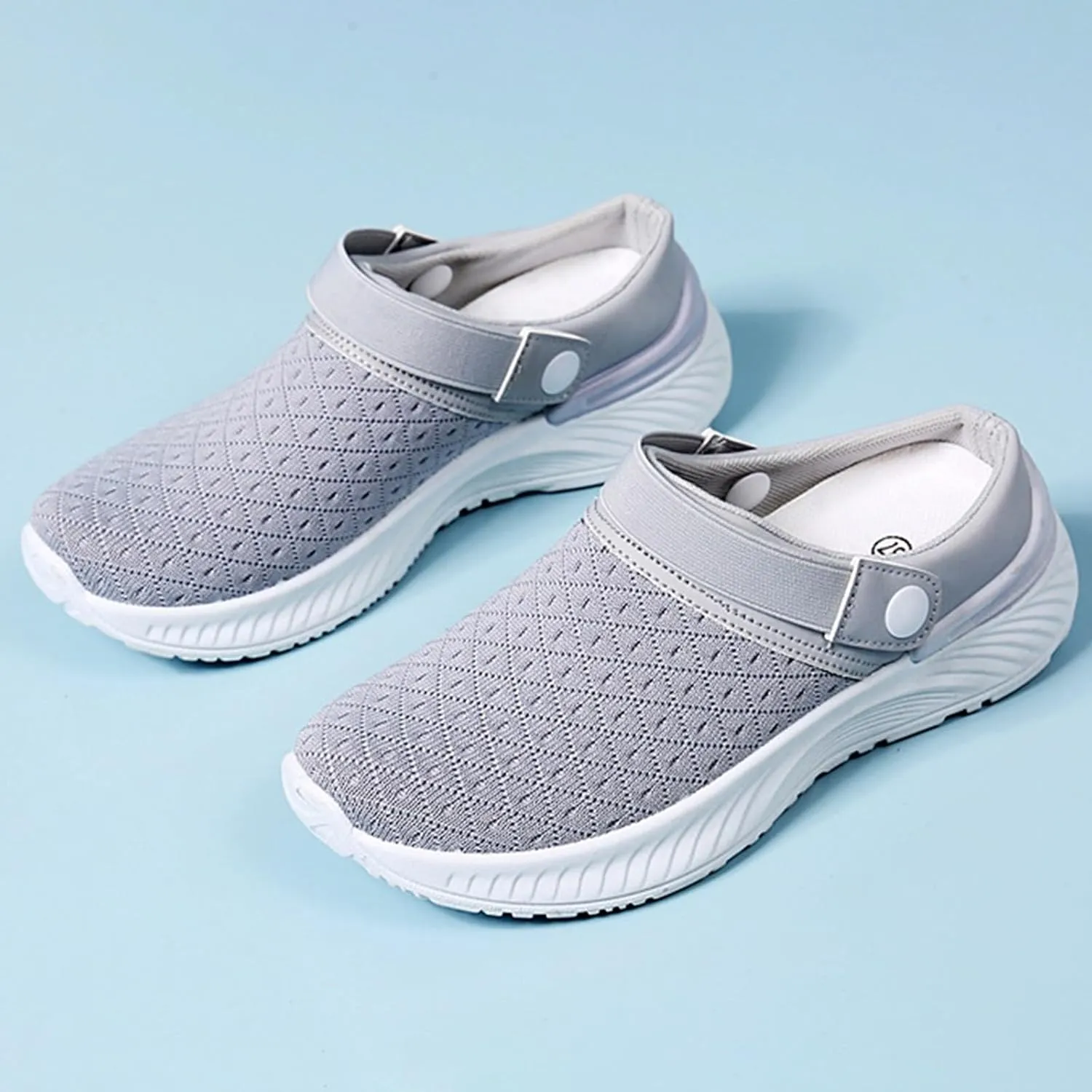 Women's Backless Slip on Mesh Sneakers Shoes Womens Running Shoes Comfortable Men Casual Dress Shoes Platform Sneakers Waterproof Tennis Shoe Cross Trainer Shoe