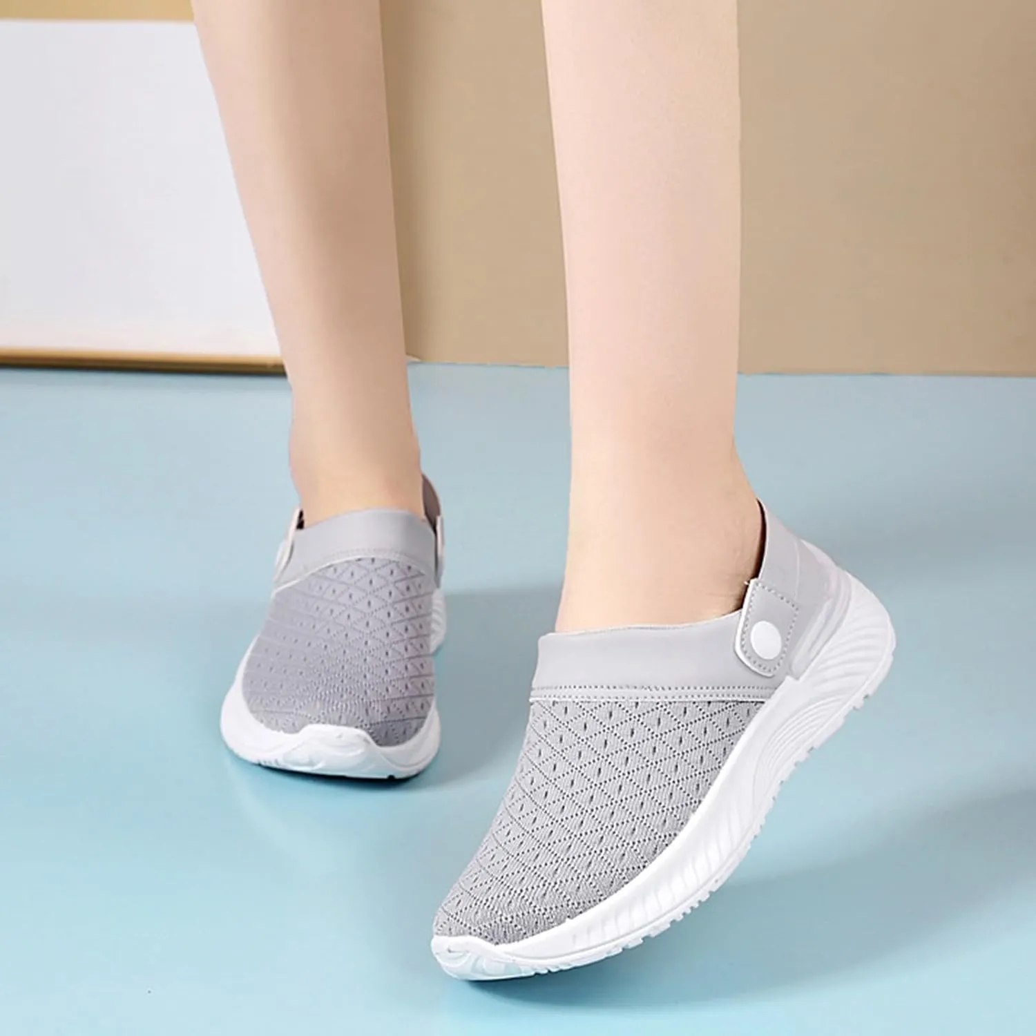 Womens Backless Sneakers Mesh Slip-on Mule Shoes Slip On Shoes Women Arch Support Men Casual Shoes Fashion Sneakers 2025 Waterproof Tennis Shoe Trainers Shoe