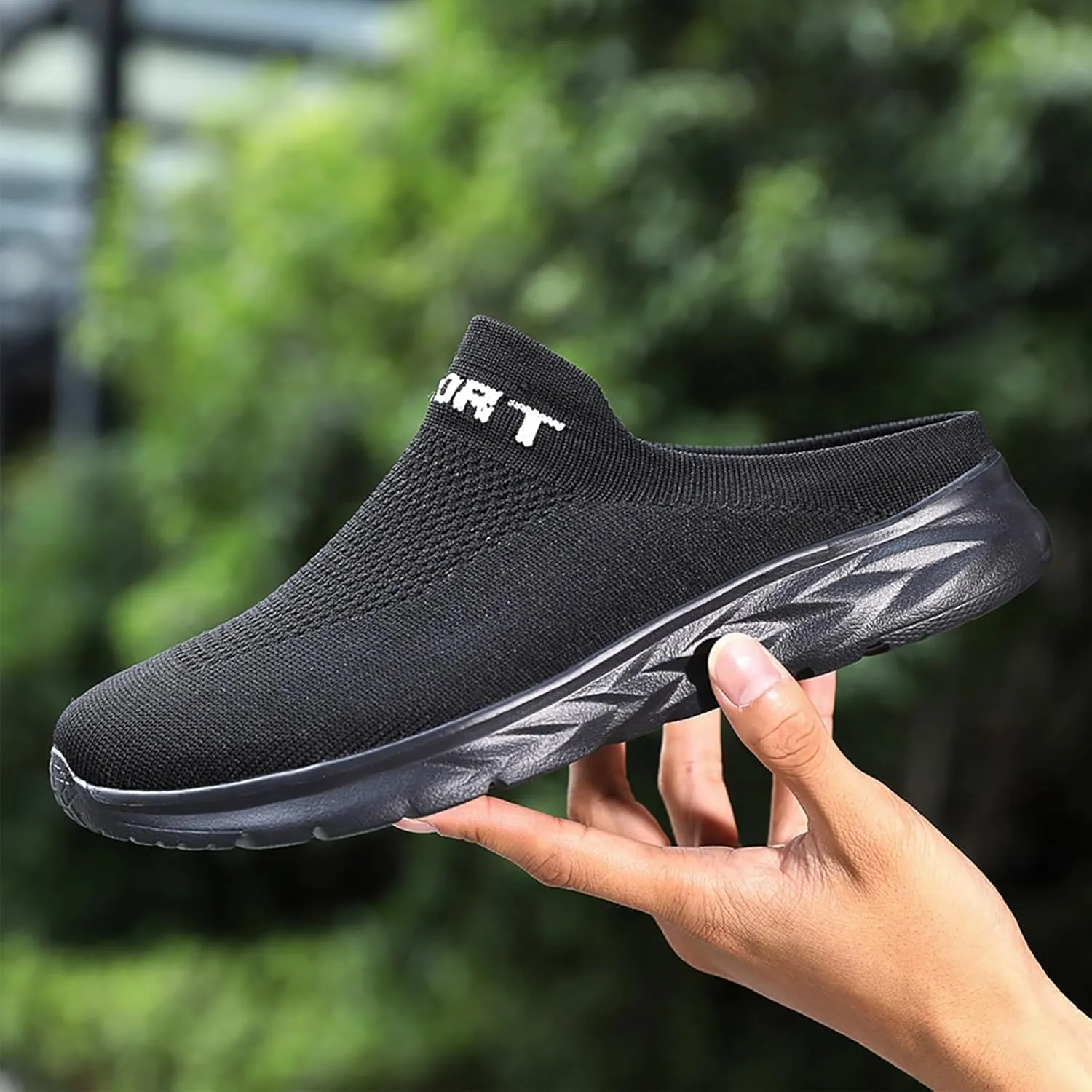 Womens Backless Sneakers Mesh Slip-on Mule Shoes Tennis Shoes Men Fashion Woman Shoes Casual Brown Sneakers Red Tennis Shoe Loafers Casual Slip On