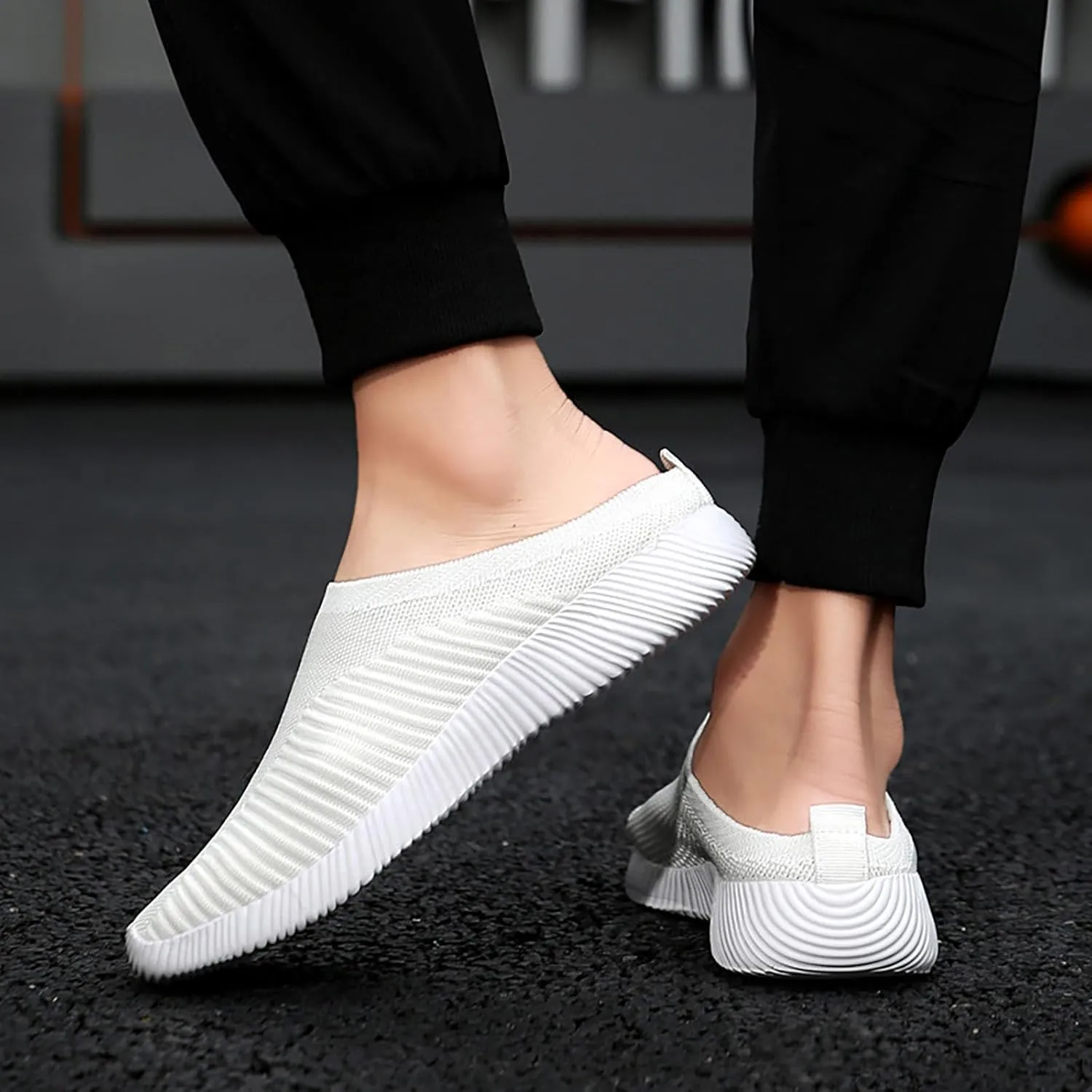 Womens Backless Sneakers Mesh Slip-on Mule Shoes Womens Tennis Shoes Wide Width Slip On Shoes Casual Women Shoes Sneakers Steel Toe Tennis Shoe Loafers Casual Slip On