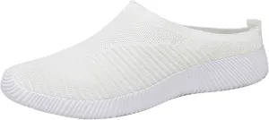 Womens Backless Sneakers Mesh Slip-on Mule Shoes Womens Tennis Shoes Wide Width Slip On Shoes Casual Women Shoes Sneakers Steel Toe Tennis Shoe Loafers Casual Slip On