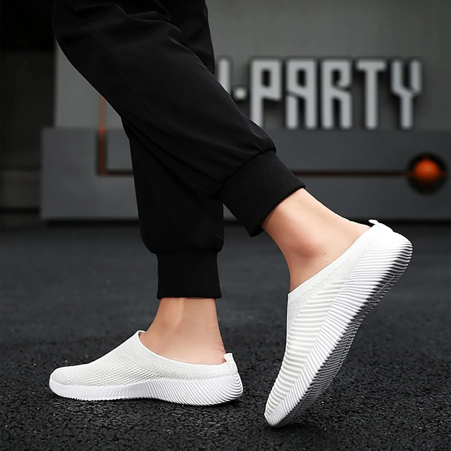 Womens Backless Sneakers Mesh Slip-on Mule Shoes Womens Tennis Shoes Wide Width Slip On Shoes Casual Women Shoes Sneakers Steel Toe Tennis Shoe Loafers Casual Slip On