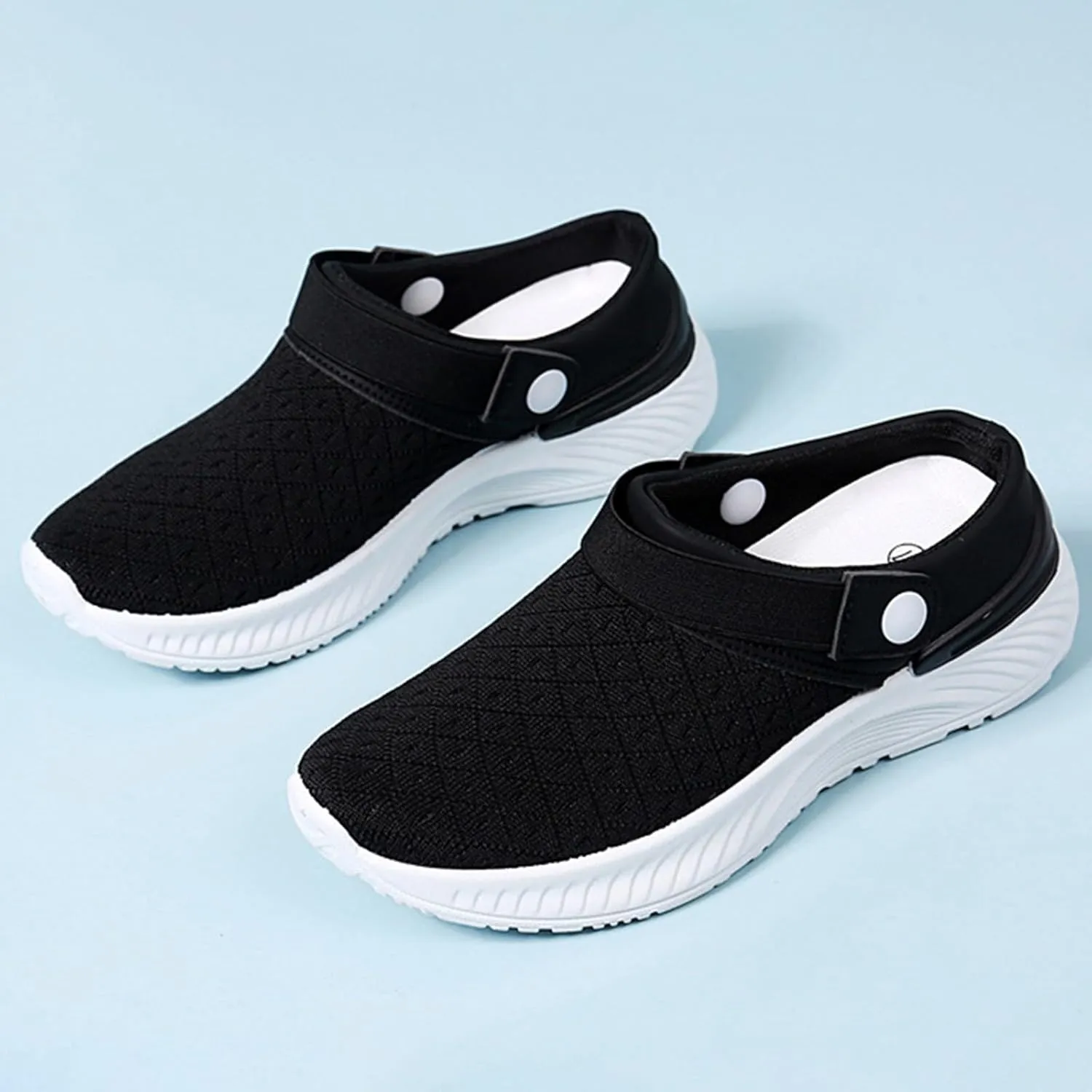 Women's Backless Walking Sneakers Summer Slip-on Walking Shoes Women Fashion Casual Shoes Slip On Walking Sneakers Steel Toe Tennis Shoe Loafers Dress Shoe