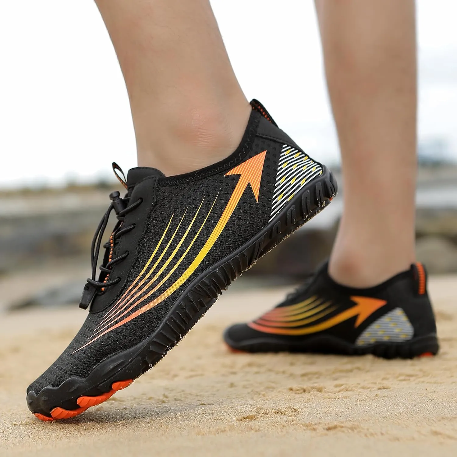 Womens Barefoot Shoes Wide Toe Box Slip On Walking Shoes Grounded Footwear for Women with Neuropathy Breathable Lightweight Hiking Zero Drop