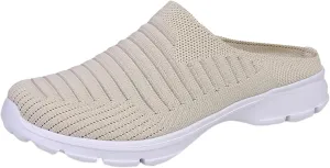 Womens Breathable Mesh Walking Mules Sneakers Tennis Shoes Men Food Service Shoes Dressy Casual Waterproof Sneakers Steel Toe Tennis Shoe Cross Trainer Shoe