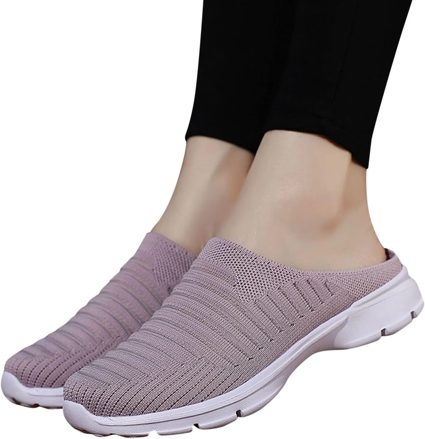 Womens Breathable Mesh Walking Mules Sneakers Tennis Shoes Men Food Service Shoes Dressy Casual Waterproof Sneakers Steel Toe Tennis Shoe Cross Trainer Shoe