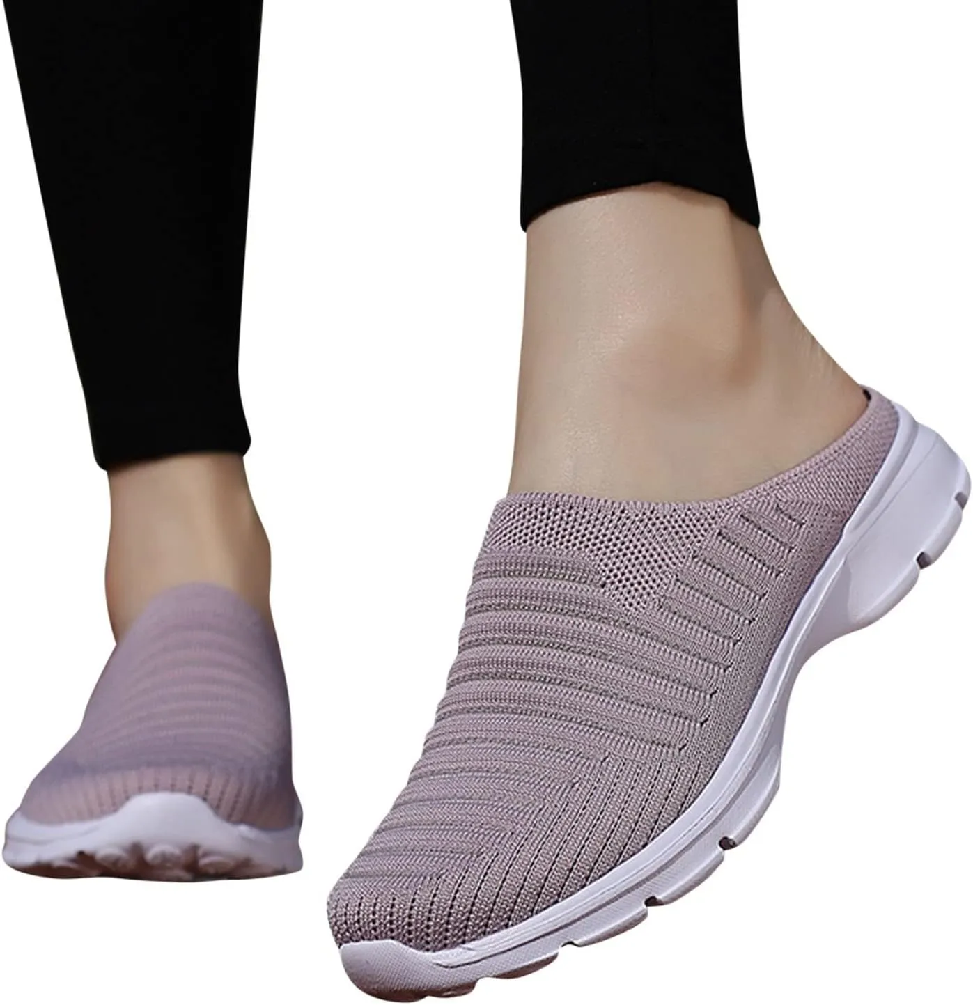 Womens Breathable Mesh Walking Mules Sneakers Tennis Shoes Men Food Service Shoes Dressy Casual Waterproof Sneakers Steel Toe Tennis Shoe Cross Trainer Shoe