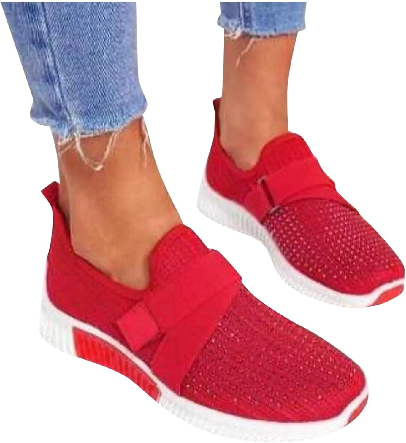 Women's Canvas Casual Shoes Dating Platform Slip-On High Top Sneakers Men's Road Running Shoes Loafer Platform Shoes for Women White Walking Sneakers for Women