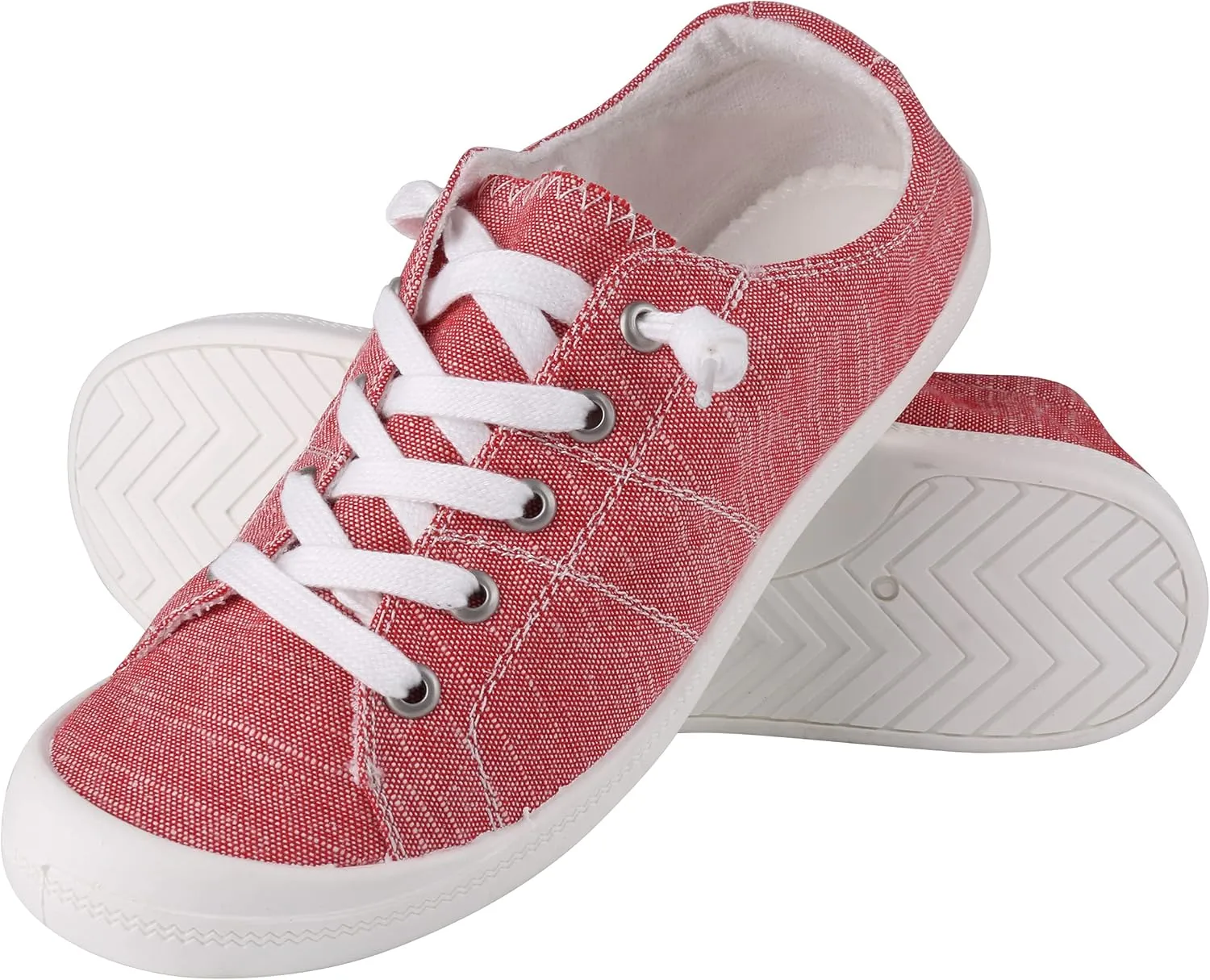 Women's Canvas Sneaker Shoes Low Top Lace Up Fashion Sneakers Casual Slip On Walking Shoes