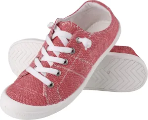 Women's Canvas Sneaker Shoes Low Top Lace Up Fashion Sneakers Casual Slip On Walking Shoes