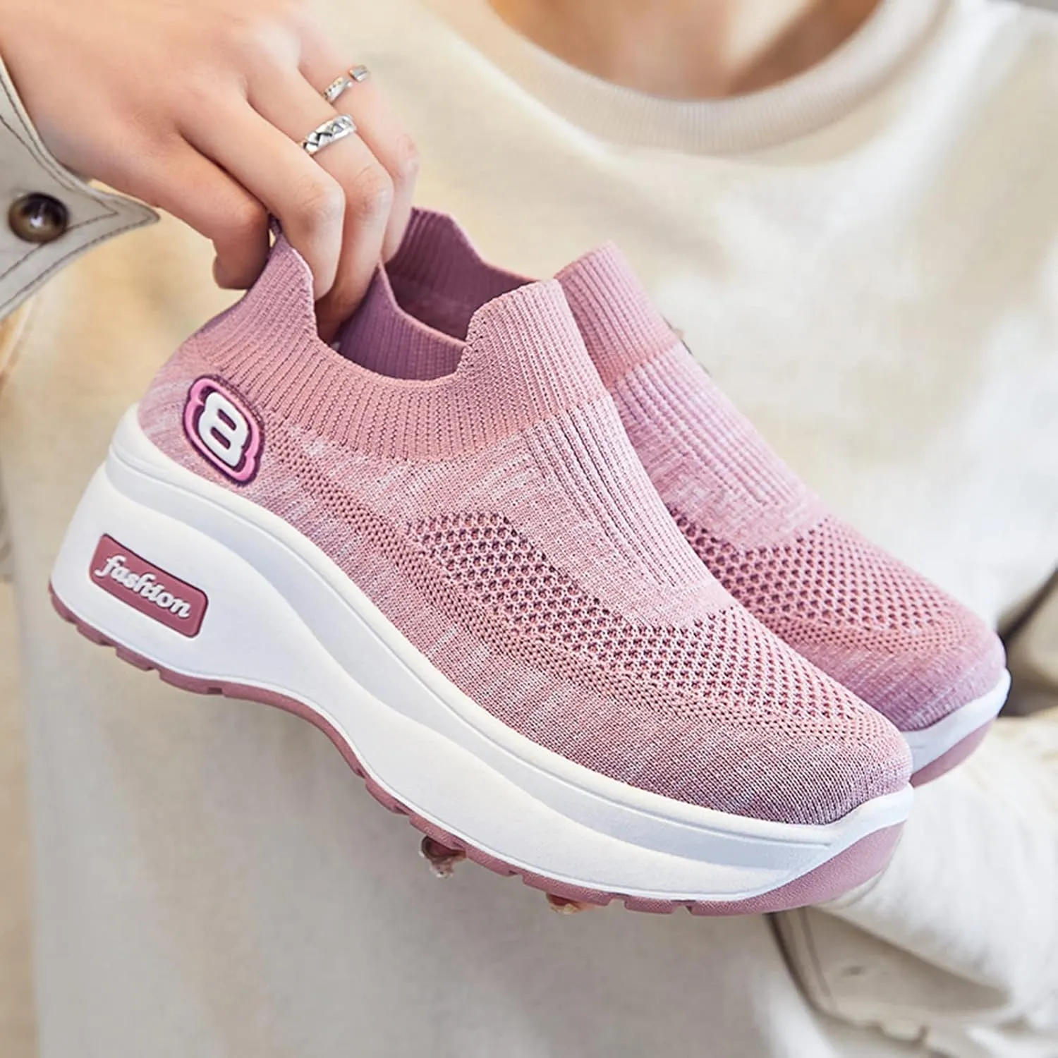 Womens Casual Sneakers Casual White Tennis Walking Shoes Casual Sneakers for Women Breathable Workout Shoes