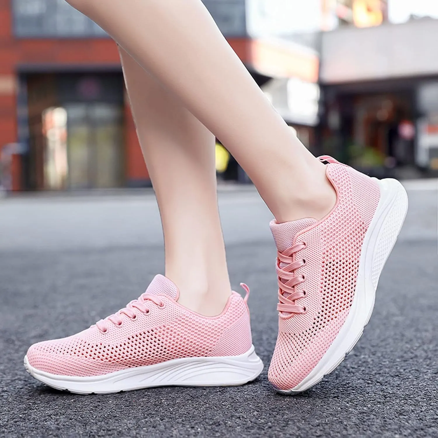 Women's Comfortable Walking Running Tennis Shoes Lace Up Mens Dress Shoes Breathable Women's Shoes Casual Chunky Sneakers Platform Tennis Shoe Trainers Shoe