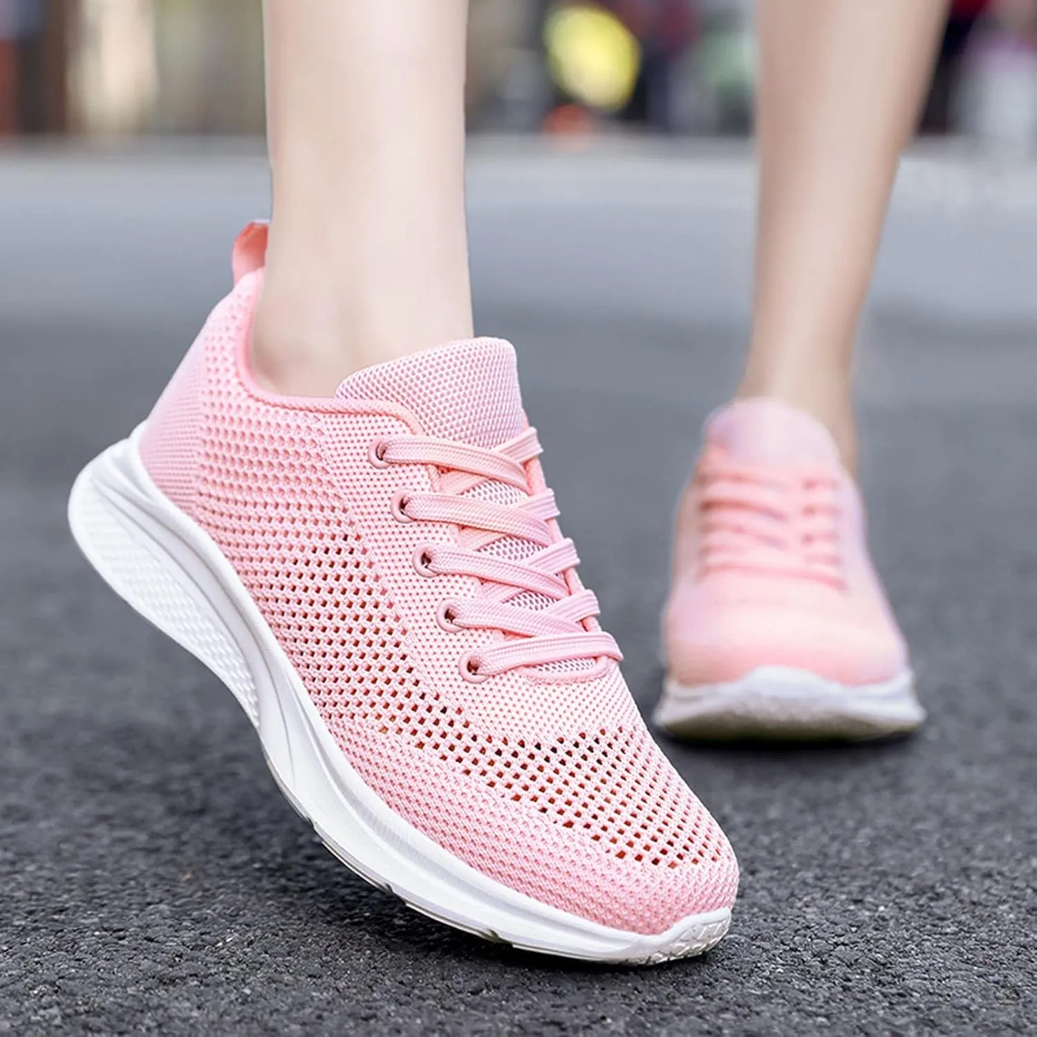 Women's Comfortable Walking Running Tennis Shoes Lace Up Mens Dress Shoes Breathable Women's Shoes Casual Chunky Sneakers Platform Tennis Shoe Trainers Shoe