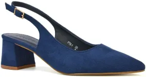 Womens Court Shoes Ladies Block Low Heel Point Toe Slingback Evening Classic Pumps Shoes Size 5-10