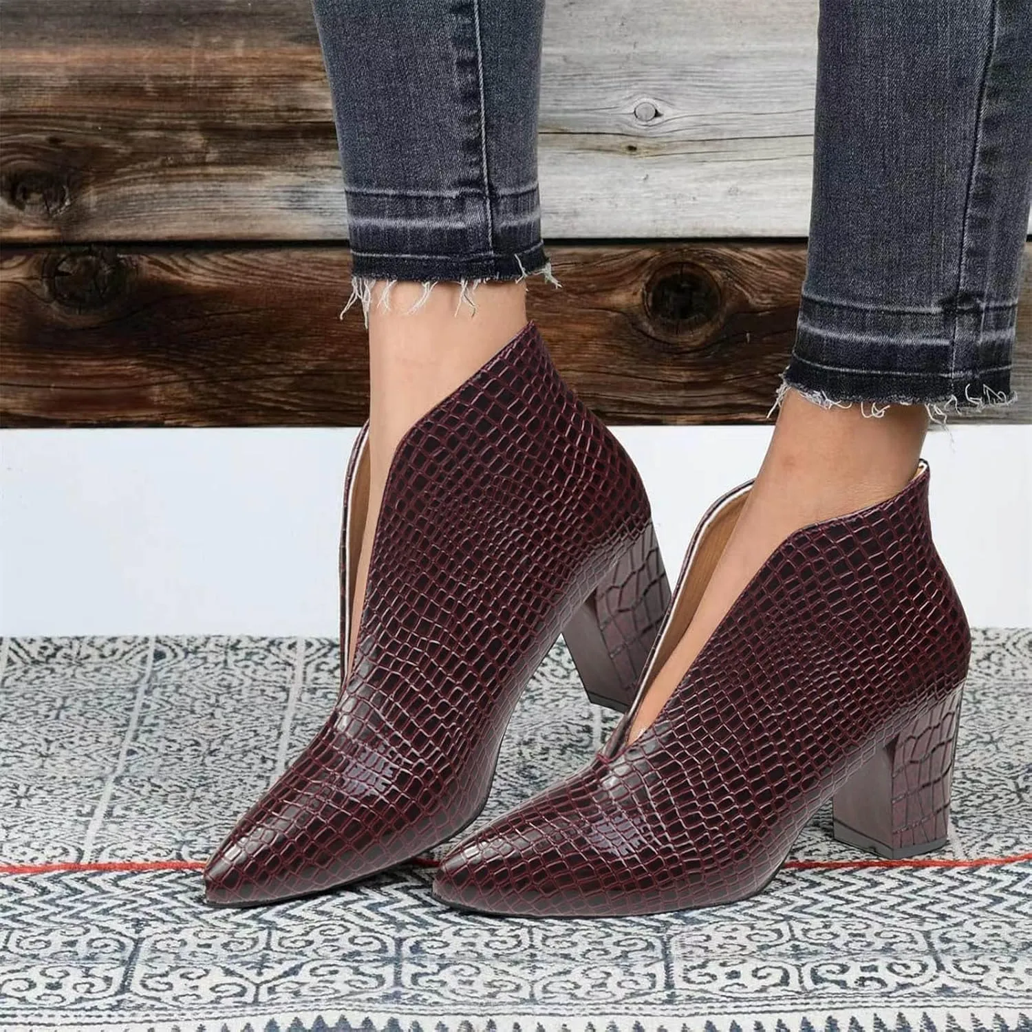 Womens Fall Booties 2024 Leather Ankle Booties Wide Width Ankle Flat Boots for Women Ankle Leather Boots for Women Winter Women's Ankle Boots Wide Toe Navy Ankle Boots for Women