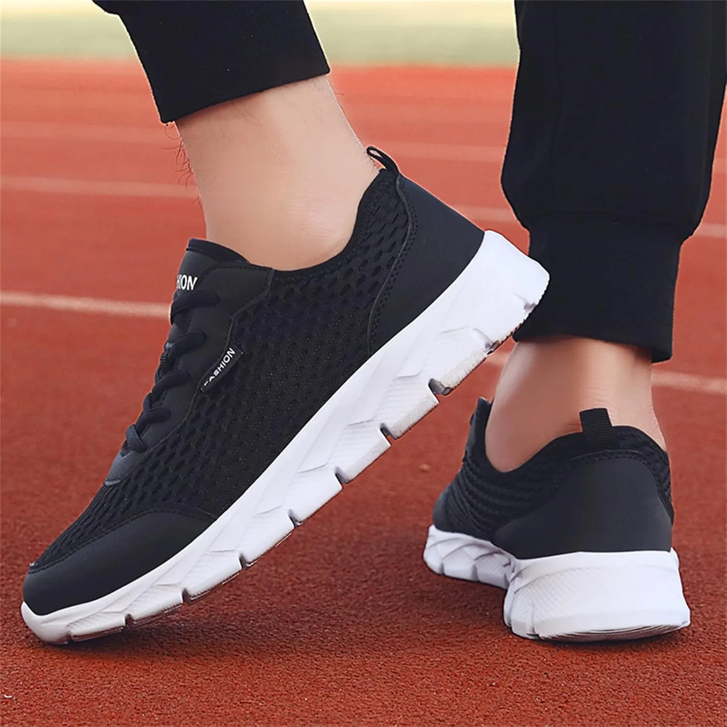 Women's Fashion Sneaker Mesh Slip On Black Non Slip Shoes for Women Comfortable Wide Tennis Shoes for Men Womens Comfortable Loafers White Sneakers for Men