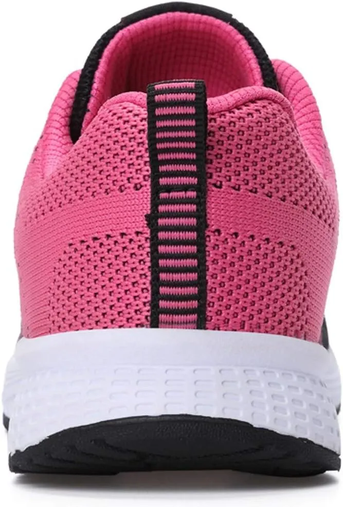 Women's Fashion Sneaker Non Slip Breathable Lightweight Comfortable Lace Up Running Shoes Mens Womens Loafer Shoes Black Platform Sneakers for Women