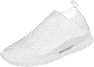 Womens Ladies Walking Running Shoes Slip On Lightweight Non Slip Work Shoes Women Winter Casual Shoes for Fall Shoes Sneakers Steel Toe Tennis Shoe White Loafers