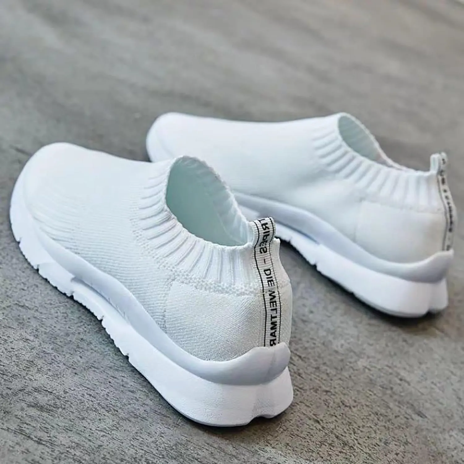 Womens Ladies Walking Running Shoes Slip On Lightweight Non Slip Work Shoes Women Winter Casual Shoes for Fall Shoes Sneakers Steel Toe Tennis Shoe White Loafers