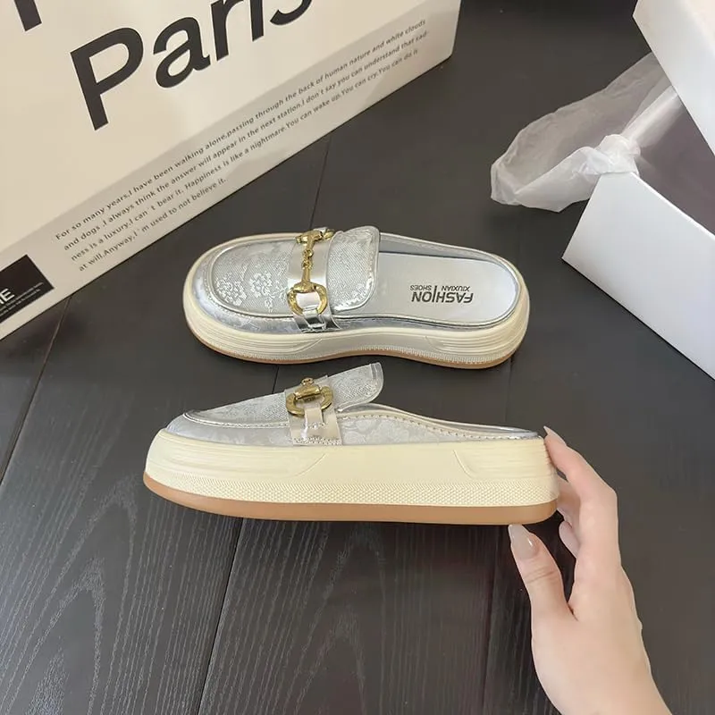 Women's Loafer Mules, Comfortable Slip On Mules for Ladies