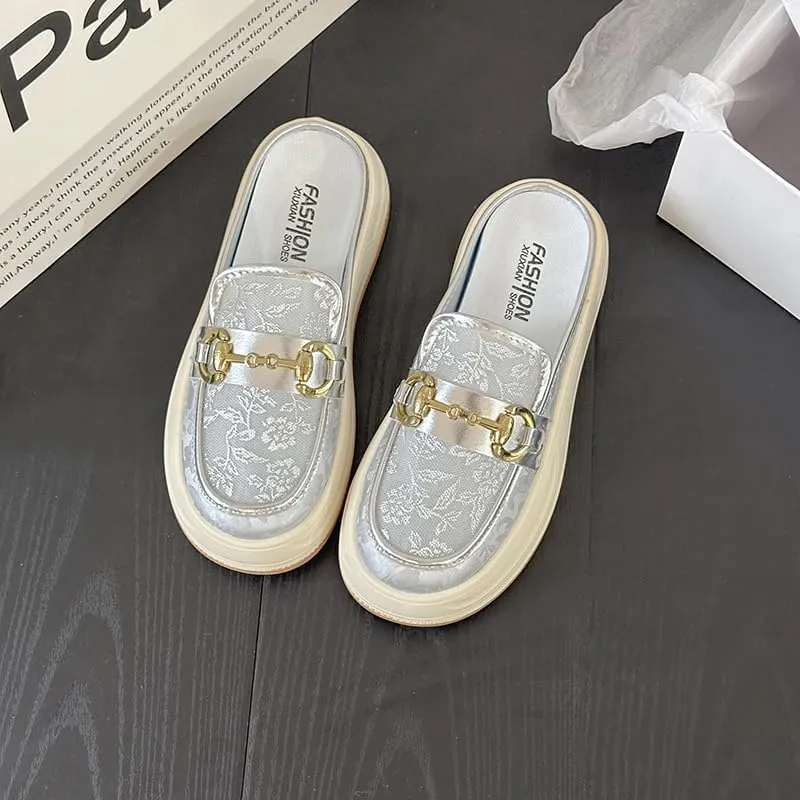Women's Loafer Mules, Comfortable Slip On Mules for Ladies