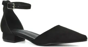 Women's Low Heel Point Toe Ankle Strap Court Shoes Ladies Wedding Dress Flat Pumps Size 5-10