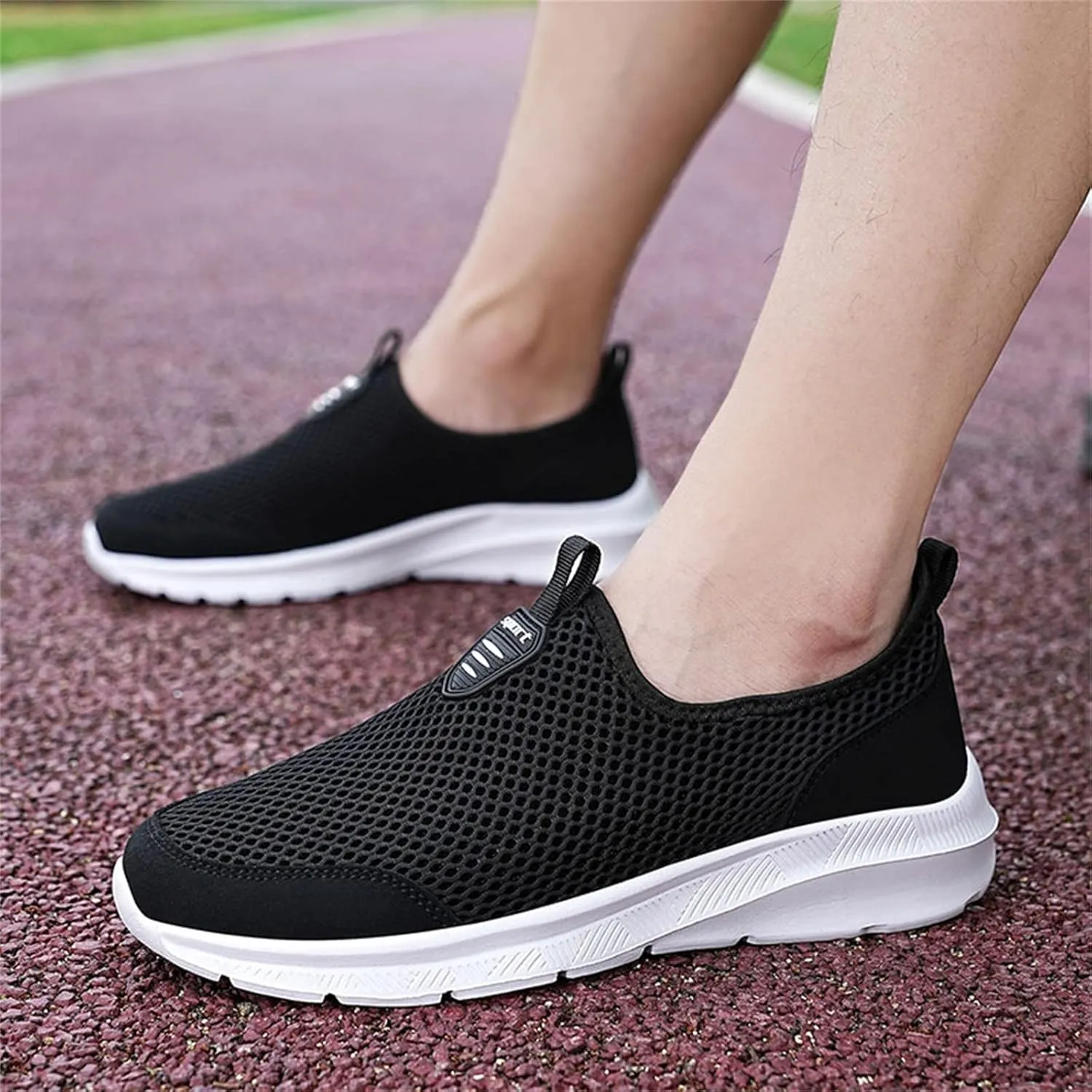 Womens Non Slip Work Shoes Slip On Water Resistant Walking Shoes Women Arch Support Dressy Casual Shoes Chunky Sneakers Red Tennis Shoe Loafers Shoe