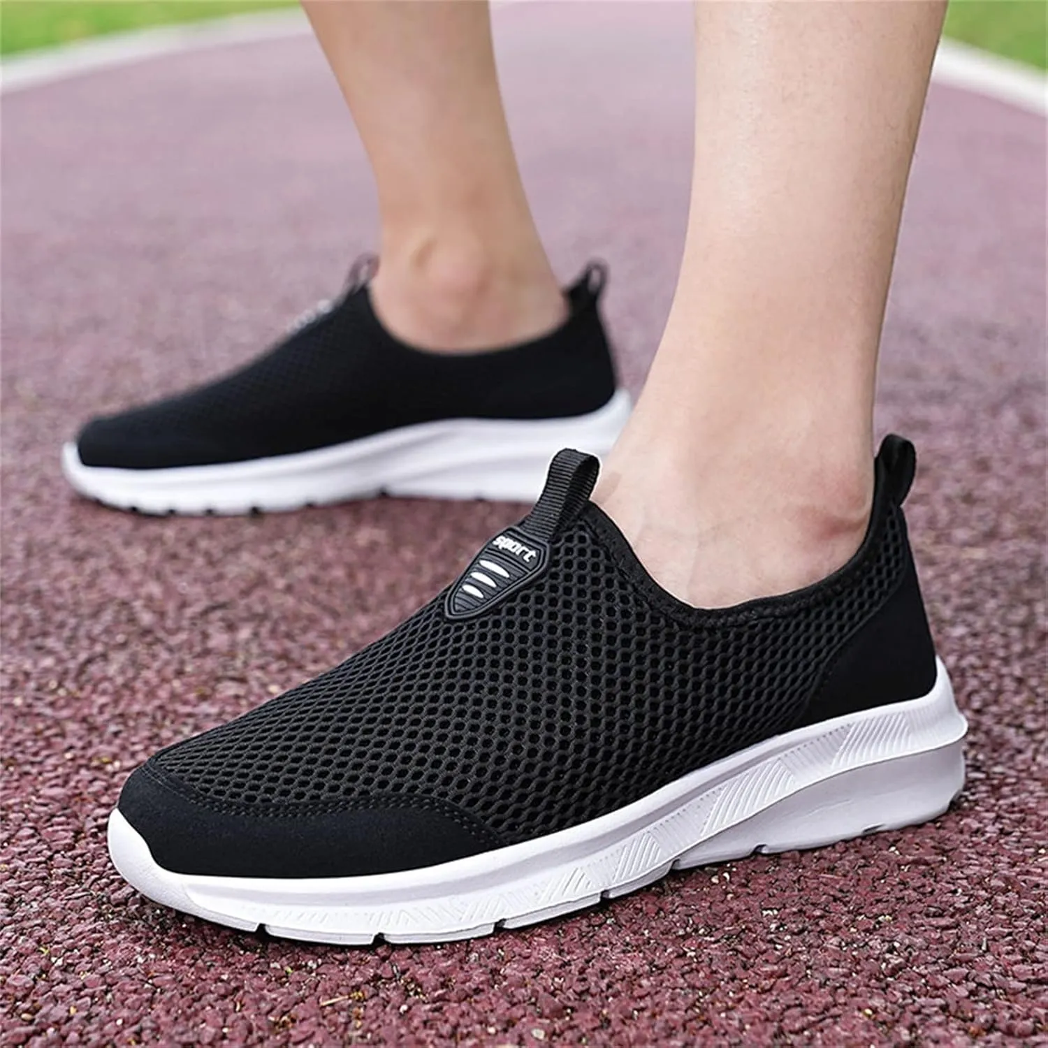 Womens Non Slip Work Shoes Slip On Water Resistant Walking Shoes Women Arch Support Dressy Casual Shoes Chunky Sneakers Red Tennis Shoe Loafers Shoe