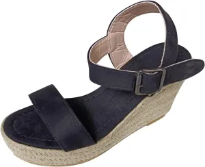 Women's Platform Sandals Open Toe Espadrilles Summer Dressy Slip on Ankle Strap Buckle Wedges Sandals