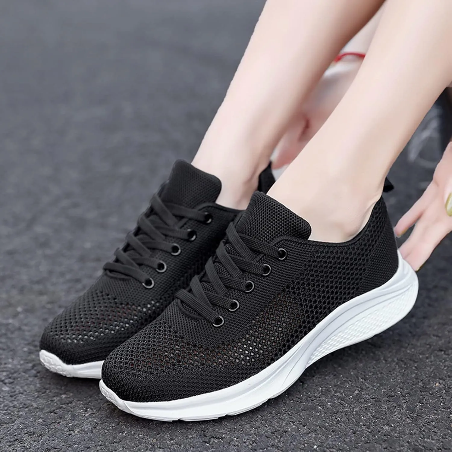 Women's Rhinestone Mesh Slip On Walking Shoes Fashion Breathable Mens Tennis Shoes Gym Casual Dress Shoes Women Shoes Sneakers Red Tennis Shoe Trainers Shoe