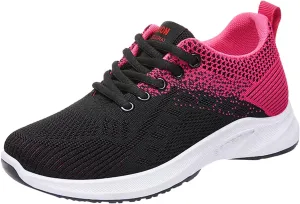 Womens Running Trainers Athletic Sneakers Ladies Breathable Mesh Sport Shoes Non Slip Workout Gym Athletic Jogging