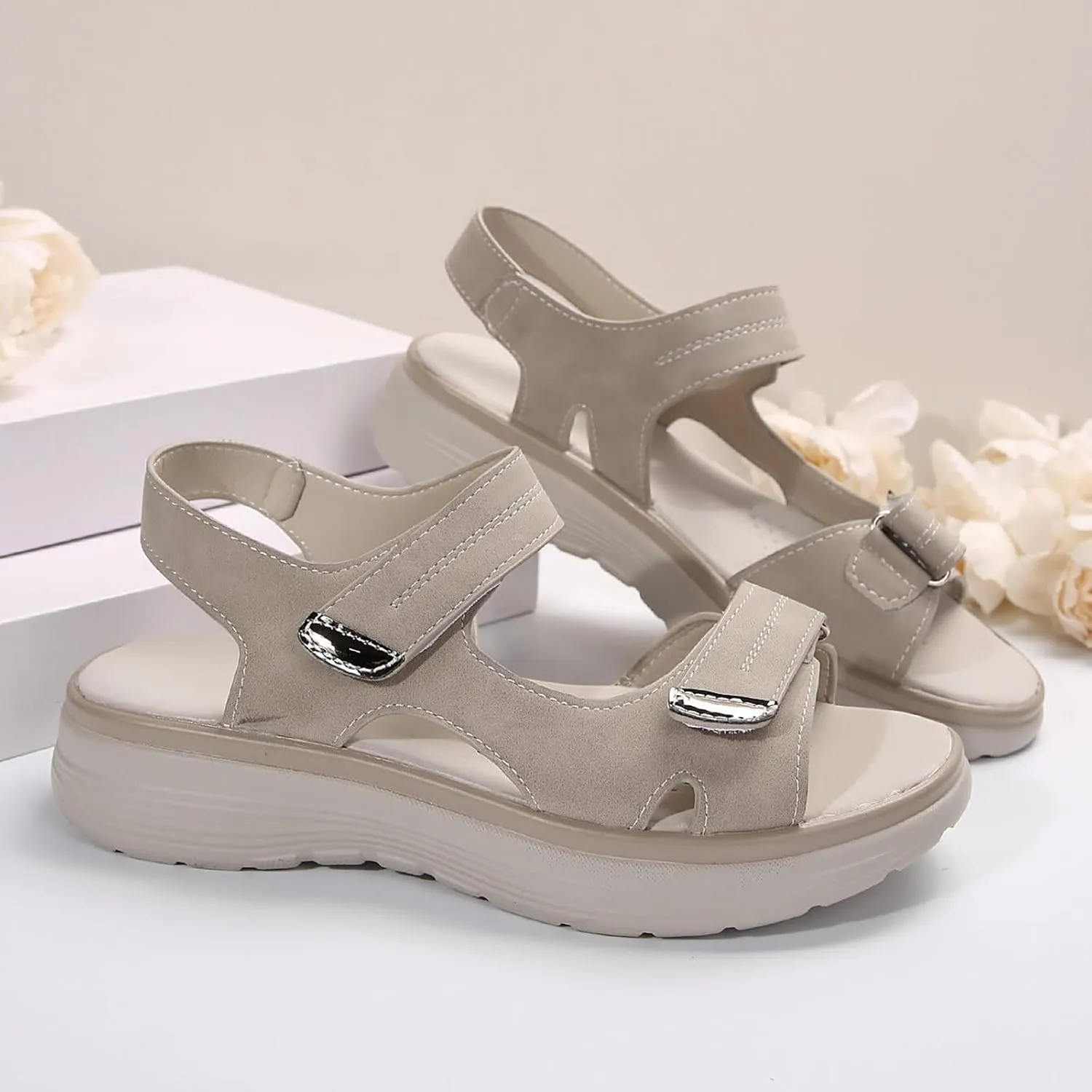 Womens Sandals Orthopedic Sport Shoes with Soft Cushion Foam Comfortable Walking Sandal Arch Support Wide Fit Dress Comfy Orthotic Recovery Athletic Travel Summer Sandal Dressy Back Strap