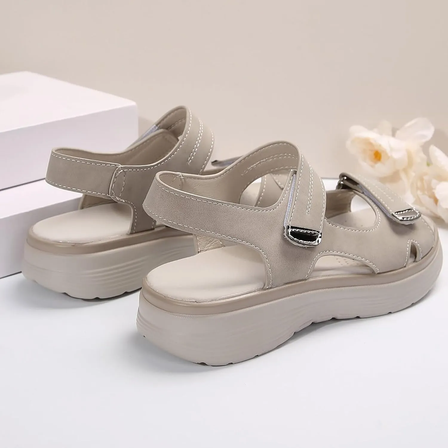 Womens Sandals Orthopedic Sport Shoes with Soft Cushion Foam Comfortable Walking Sandal Arch Support Wide Fit Dress Comfy Orthotic Recovery Athletic Travel Summer Sandal Dressy Back Strap
