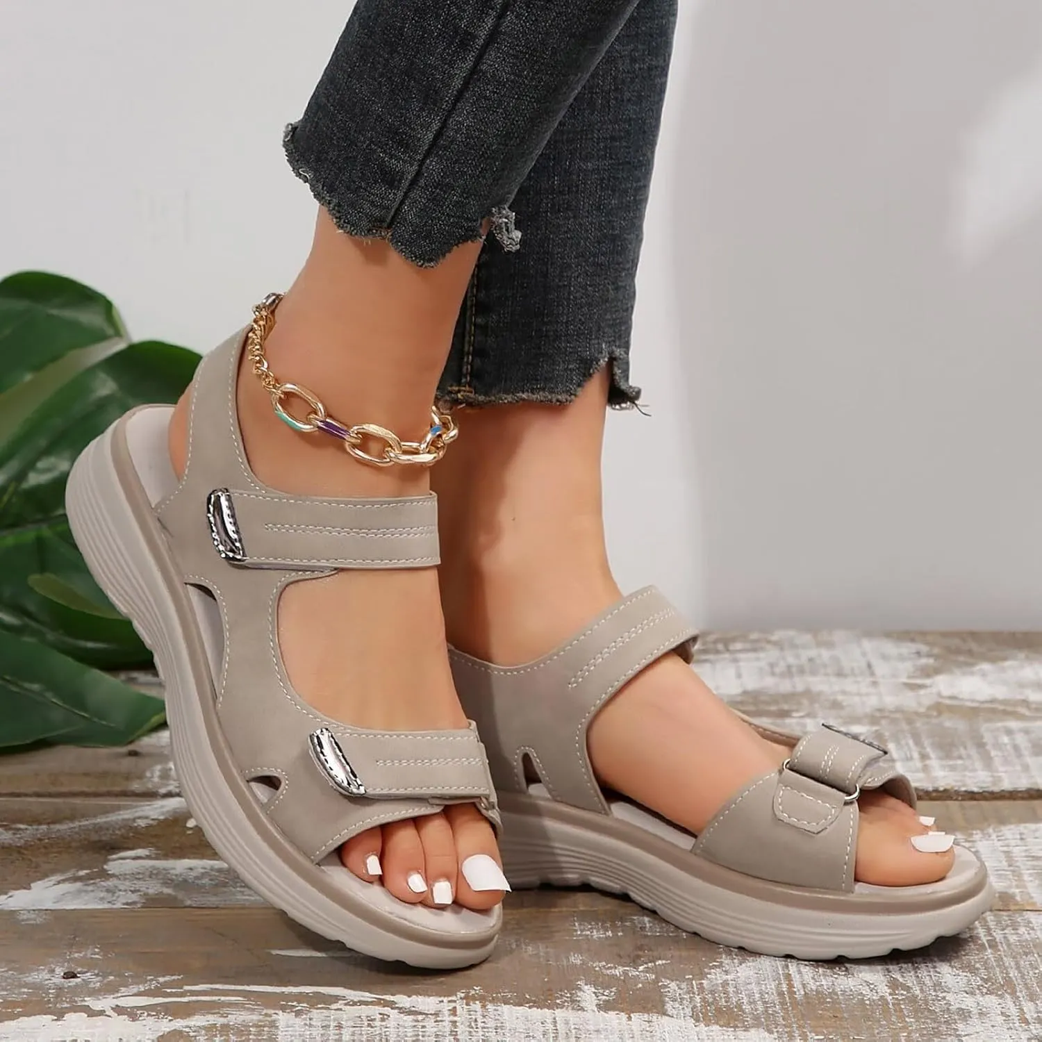 Womens Sandals Orthopedic Sport Shoes with Soft Cushion Foam Comfortable Walking Sandal Arch Support Wide Fit Dress Comfy Orthotic Recovery Athletic Travel Summer Sandal Dressy Back Strap