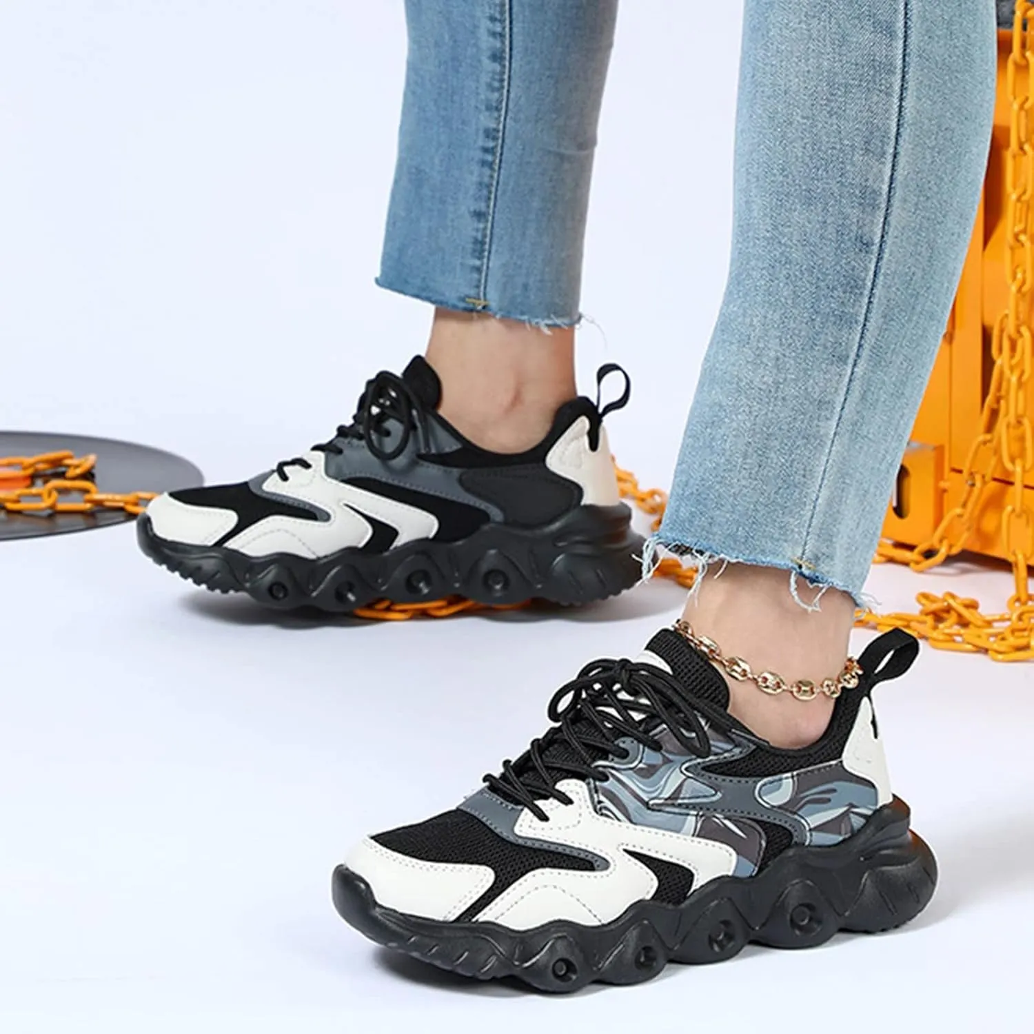 Womens Shoes Casual Sneakers Comfy Shoes Women Dressy Cute Trendy Black Shoes for Women 2023 Wedge Sneakers for Women White Zapatos para Mujer Comodos De Fiesta