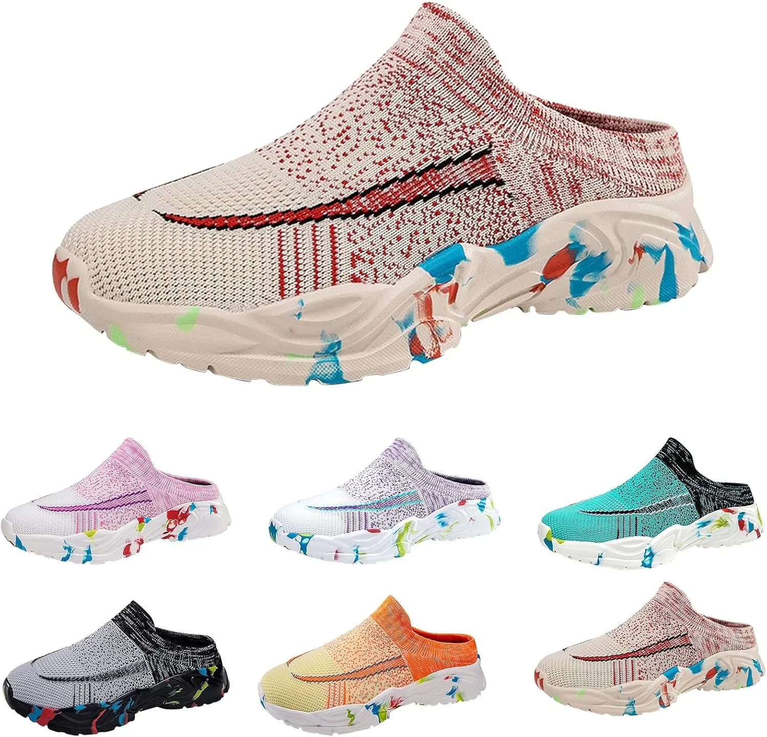 Women's Slip-On Orthopedic Arch Support Backless Mens Running Shoes Wide Men Casual Shoes Platform Sneakers Platform Tennis Shoe Loafers Dress Shoe