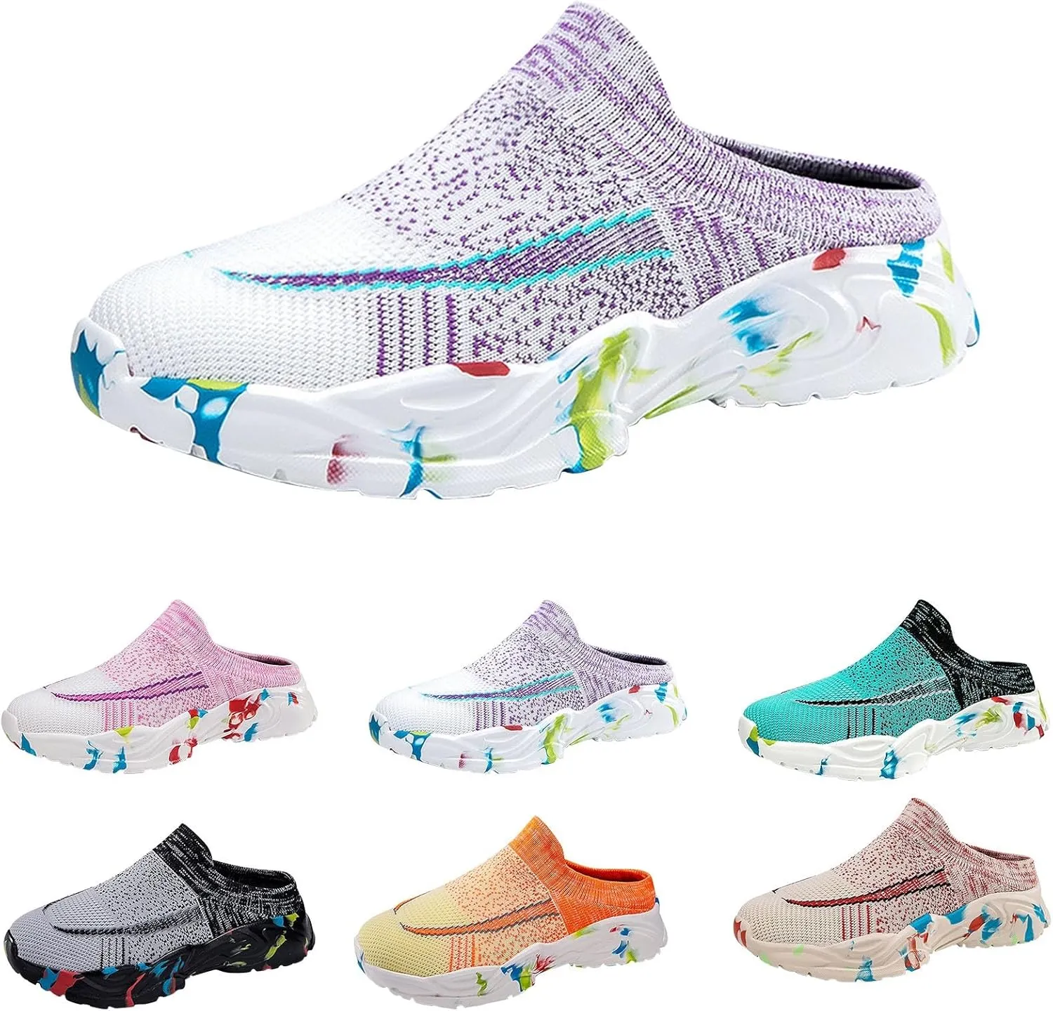 Women's Slip-On Orthopedic Arch Support Backless Mens Running Shoes Wide Men Casual Shoes Platform Sneakers Platform Tennis Shoe Loafers Dress Shoe