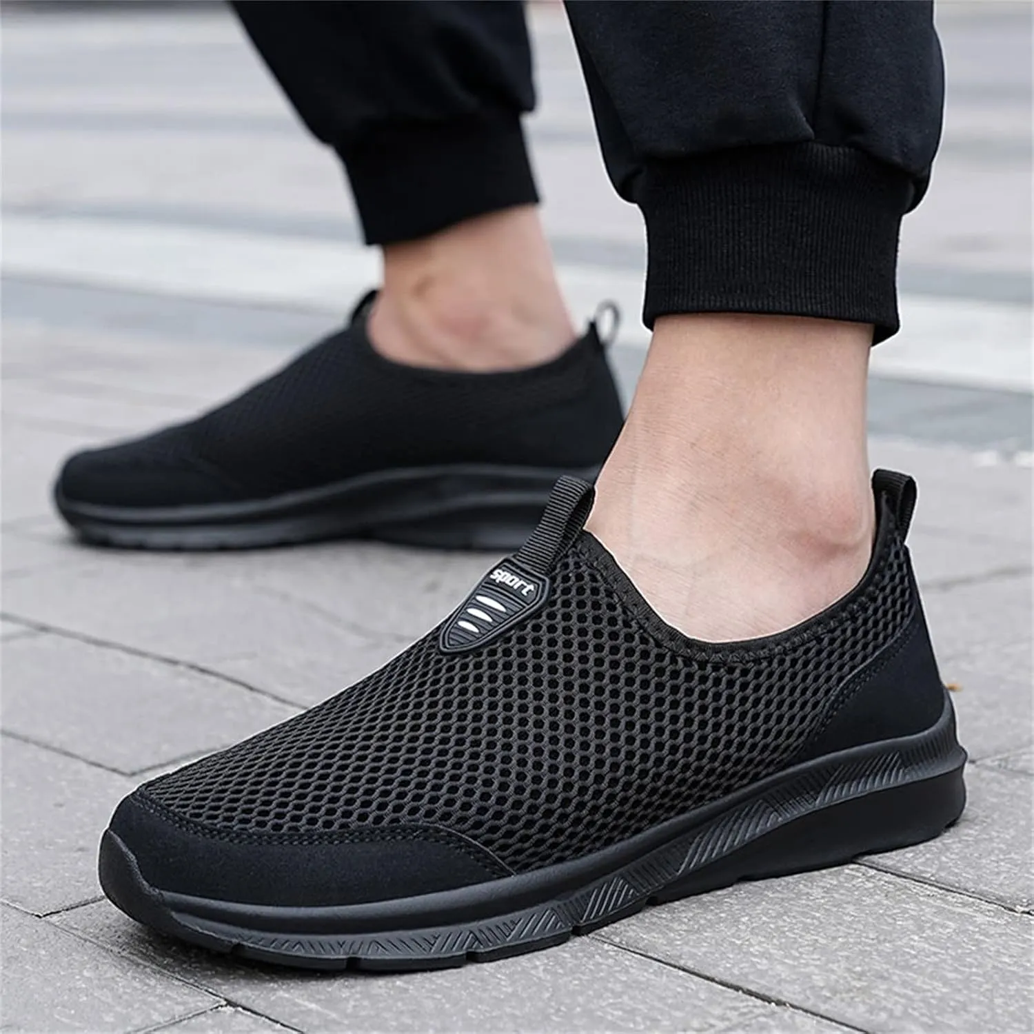 Women's Slip On Sneakers Lightweight Breathable Running Shoes for Men Lether Dressy Casual Shoes Men's Fashion Sneakers White Tennis Shoe Loafers Shoe