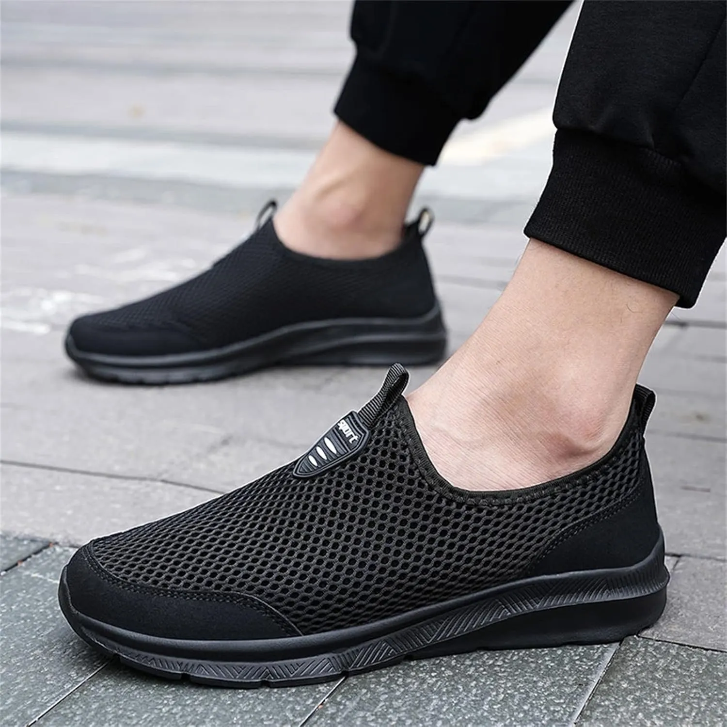 Women's Slip On Sneakers Lightweight Breathable Running Shoes for Men Lether Dressy Casual Shoes Men's Fashion Sneakers White Tennis Shoe Loafers Shoe