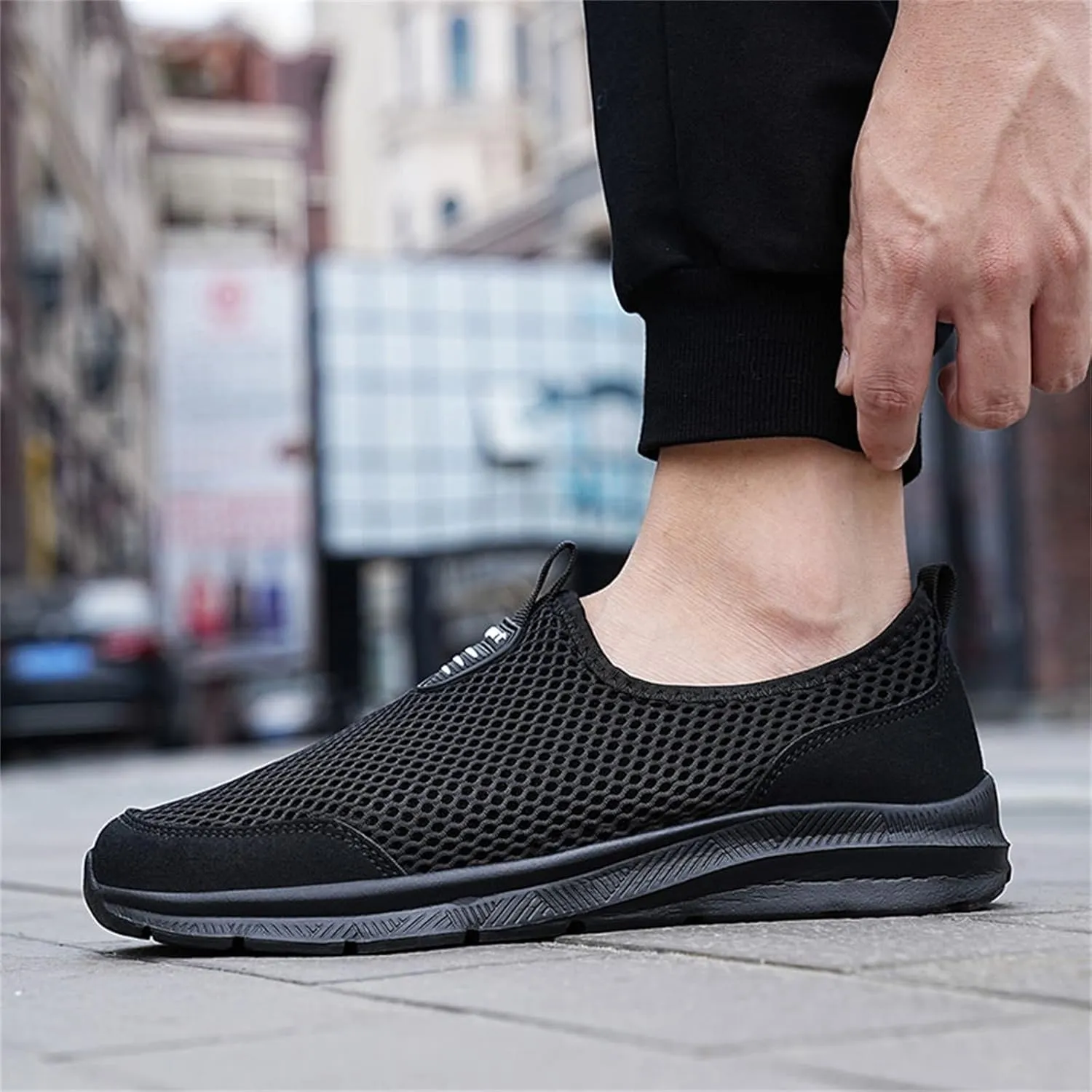 Women's Slip On Sneakers Lightweight Breathable Running Shoes for Men Lether Dressy Casual Shoes Men's Fashion Sneakers White Tennis Shoe Loafers Shoe