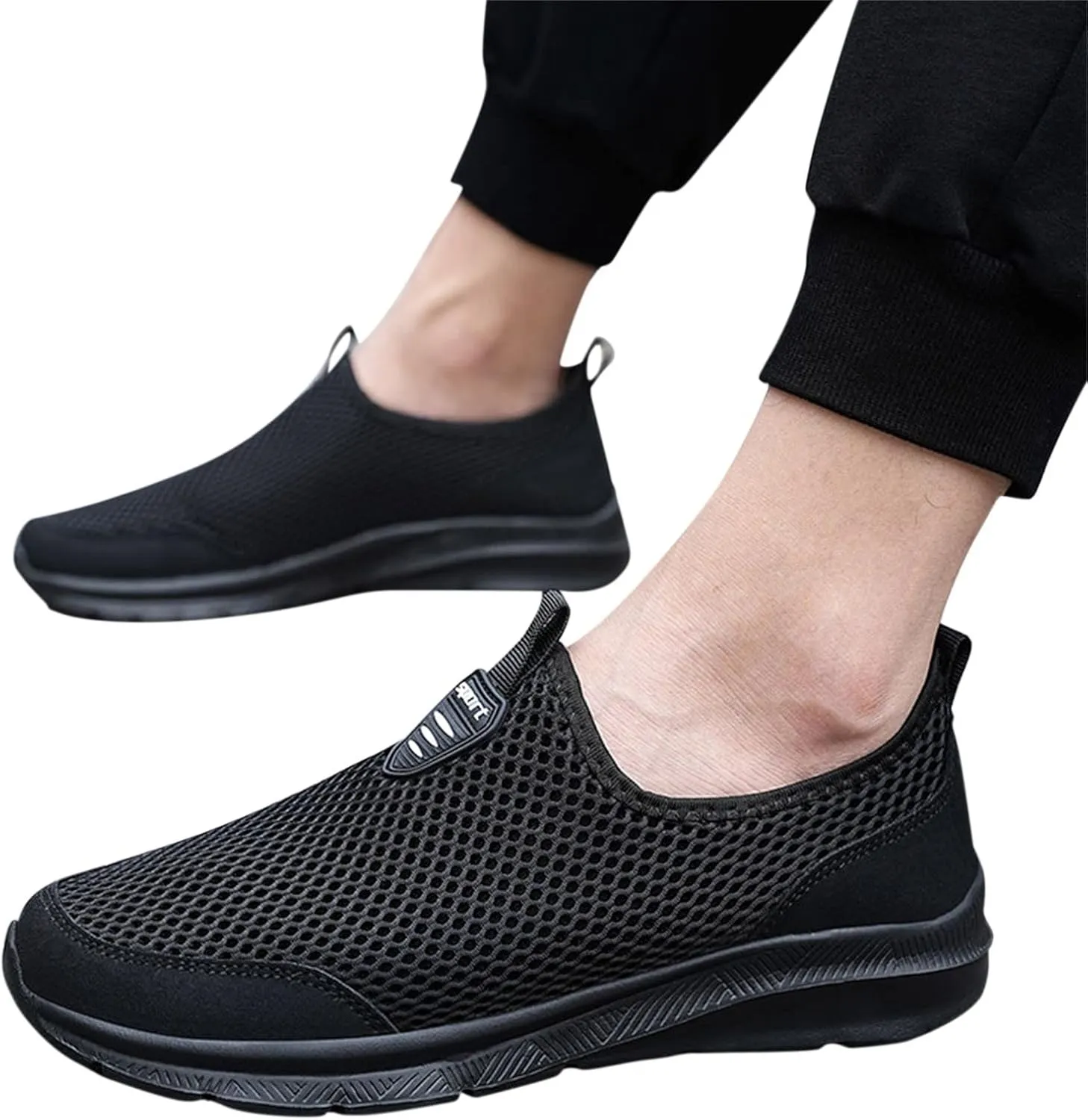 Women's Slip On Sneakers Lightweight Breathable Running Shoes for Men Lether Dressy Casual Shoes Men's Fashion Sneakers White Tennis Shoe Loafers Shoe