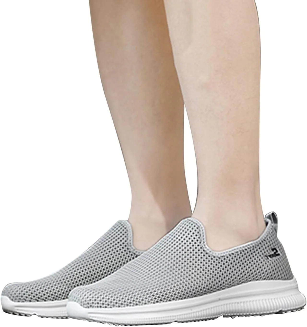 Women's Slip On Sneakers Lightweight Breathable Womens Running Shoes Sports Dressy Casual Shoes High Top Sneakers White Tennis Shoe Loafers Shoe