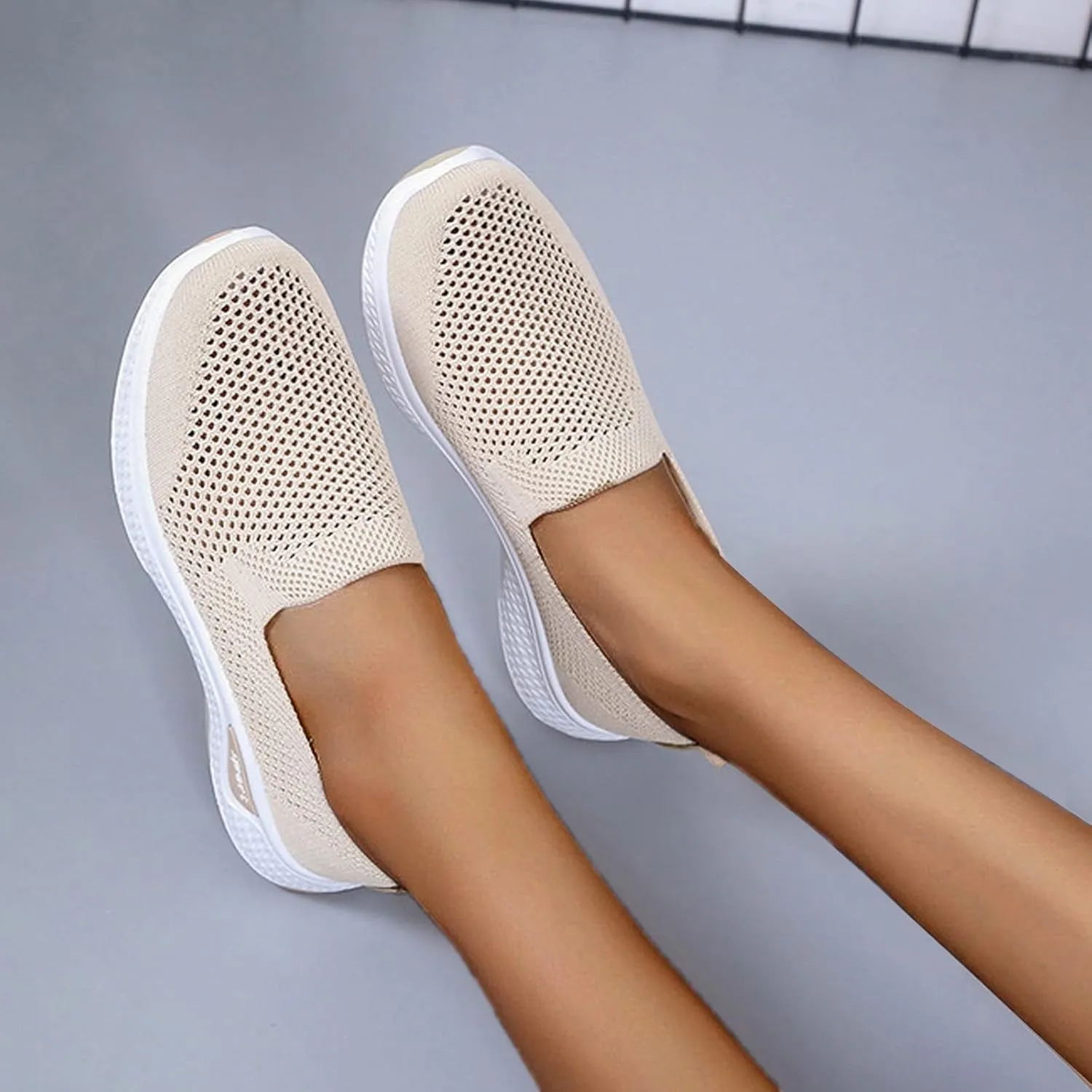 Women's Slip On Trainers, Casual Work Running Sneakers Orthopedic Shoes for Women UK Summer Sport Breathable Shoe