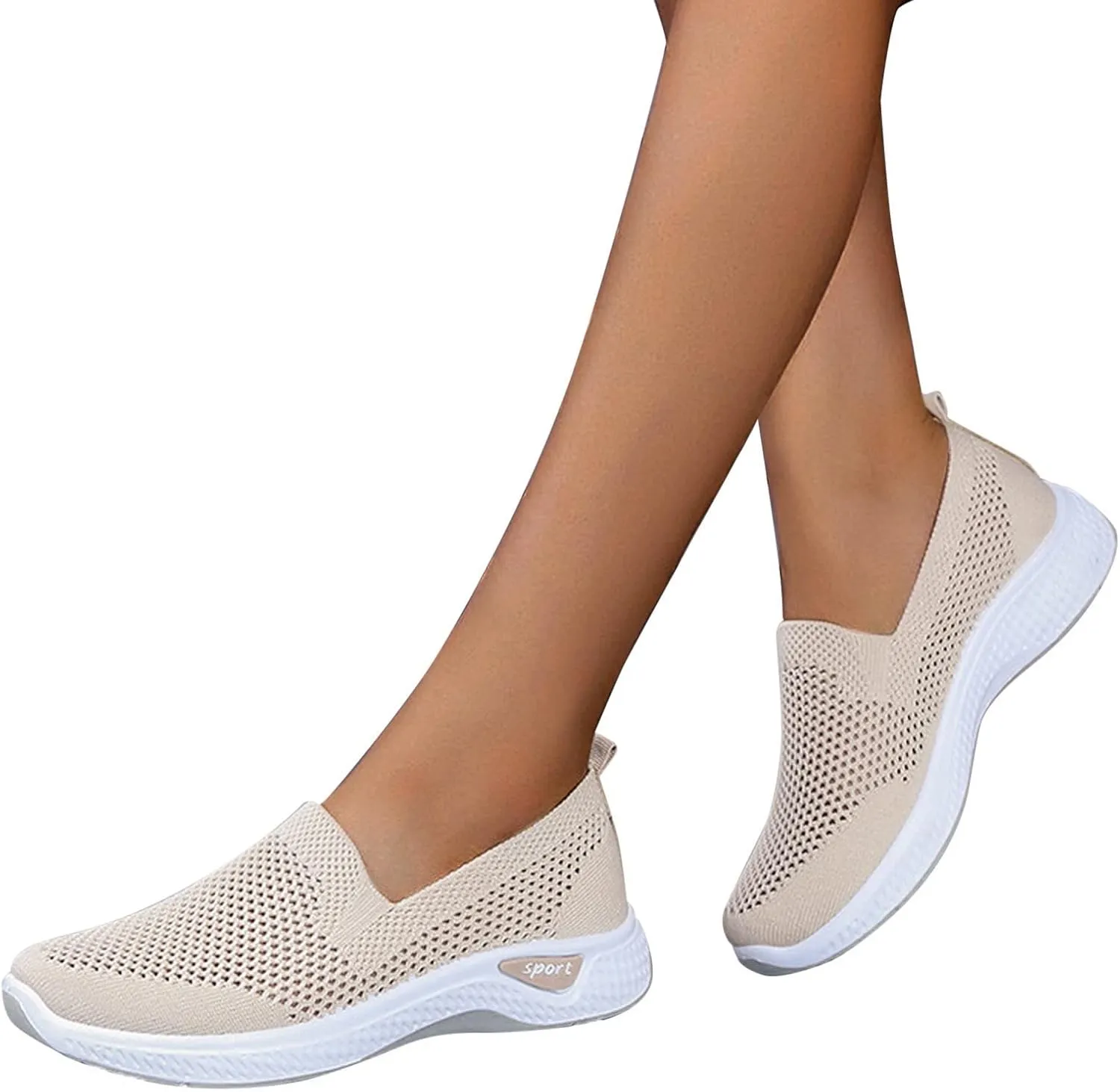 Women's Slip On Trainers, Casual Work Running Sneakers Orthopedic Shoes for Women UK Summer Sport Breathable Shoe
