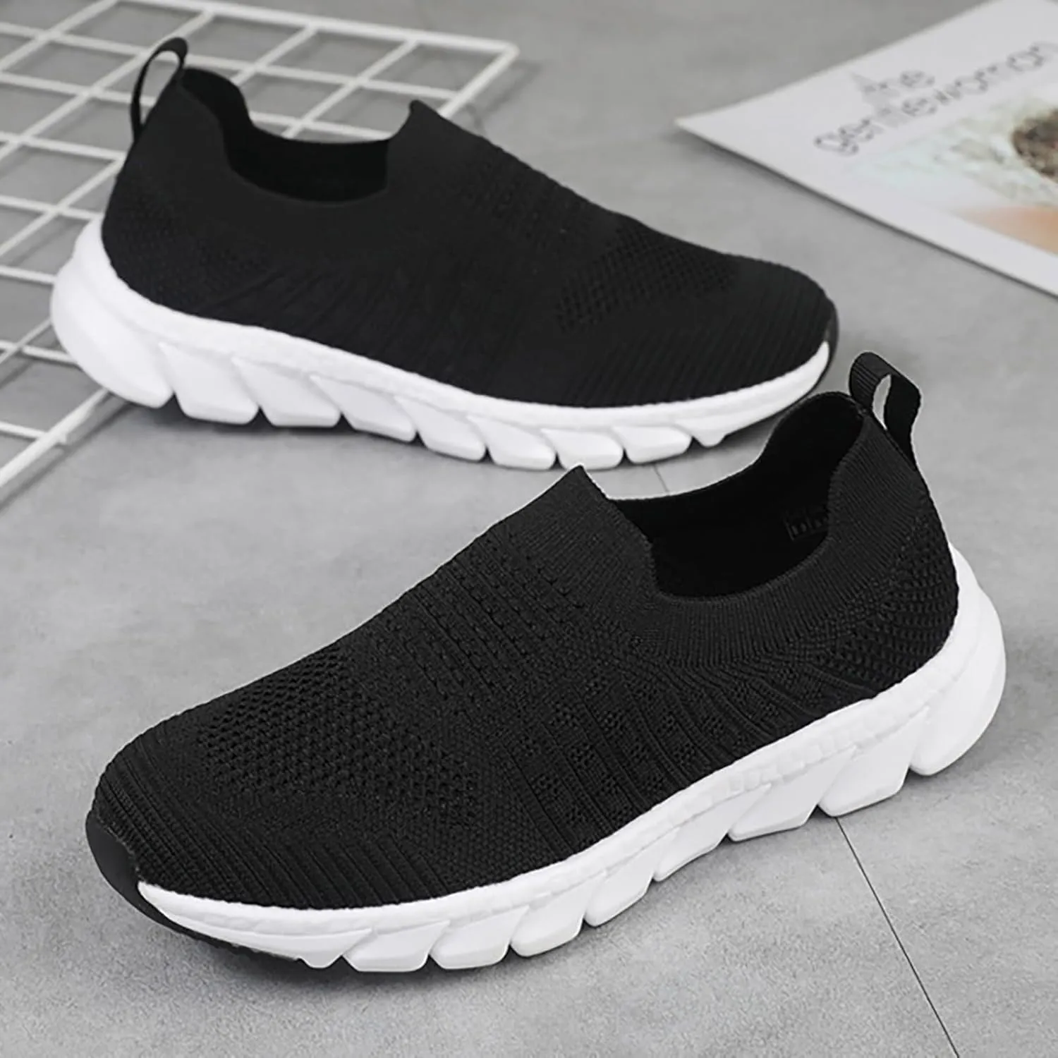 Women's Slip On Walking Shoes Running Comfortable Tennis Shoes Men Slip On Casual Dress Shoes Shoes Sneakers Steel Toe Tennis Shoe Trainers Shoe