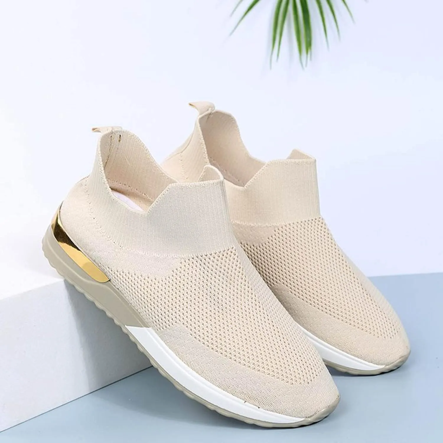 Women's Slip On Walking Shoes Running Comfortable Tennis Shoes Womens Lightweight Casual Work Shoes White Platform Sneakers Red Tennis Shoe White Loafers