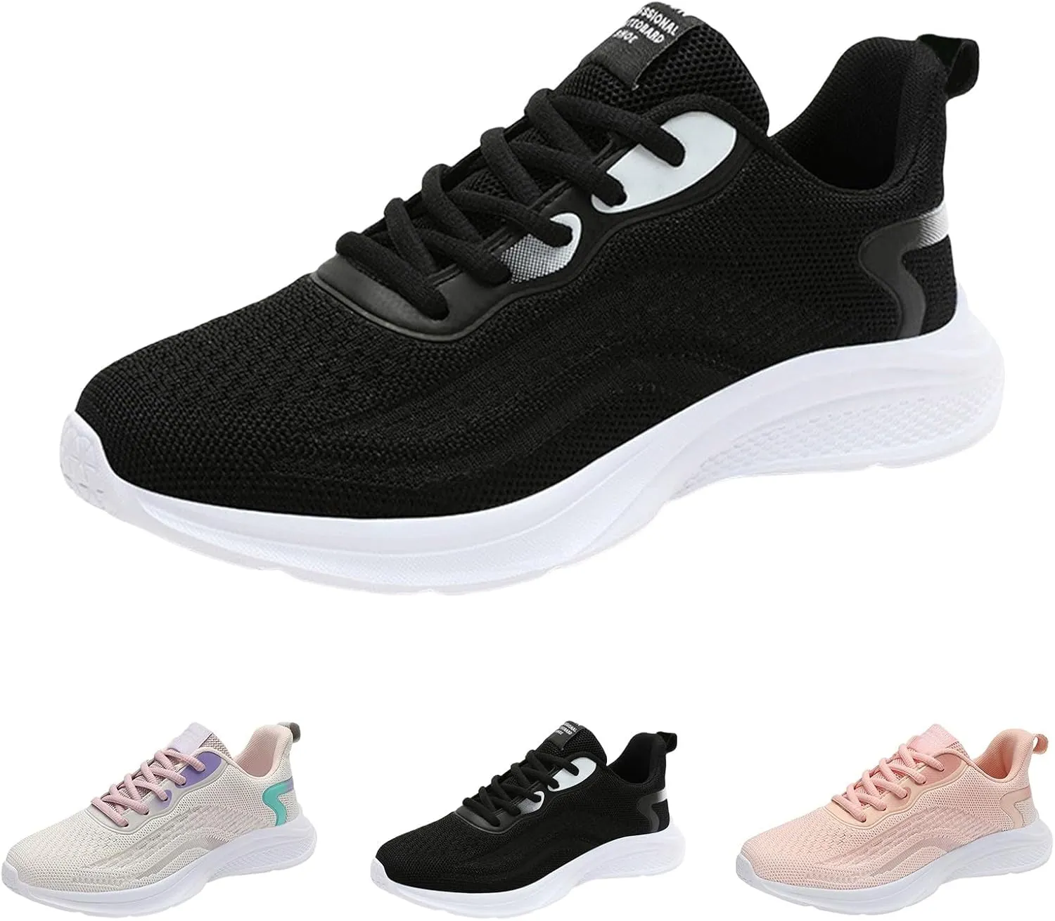 Womens Trainers Athletic Running Orthopedic Shoes Sport Walking Sneakers Tennis Lace Up Lightweight